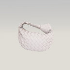 Bottega Veneta Jodie Mini Bianca in Pelle di Agnello Intrecciata
