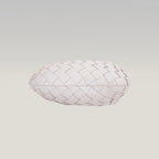 Bottega Veneta Jodie Mini Bianca in Pelle di Agnello Intrecciata