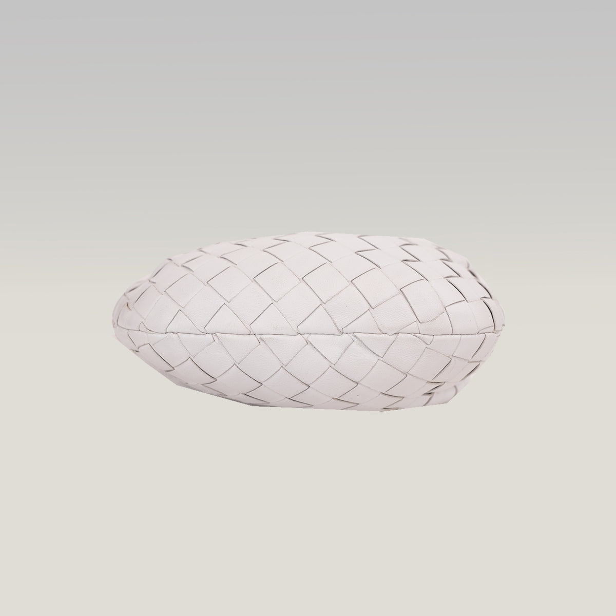 Bottega Veneta Jodie Mini Bianca in Pelle di Agnello Intrecciata