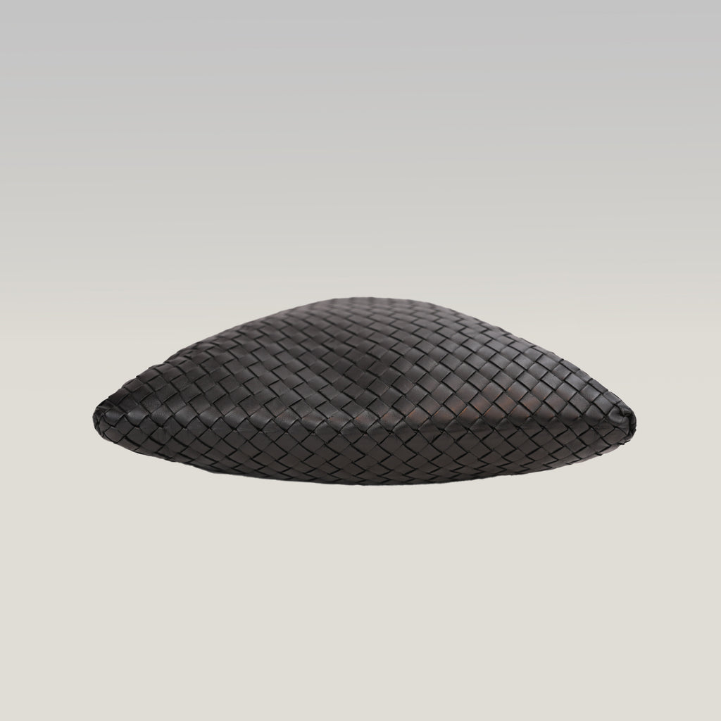 Bottega Veneta Intrecciato VN Borsa Messenger Uomo in Pelle Nappa Nera Crossbody Bag Artigianale