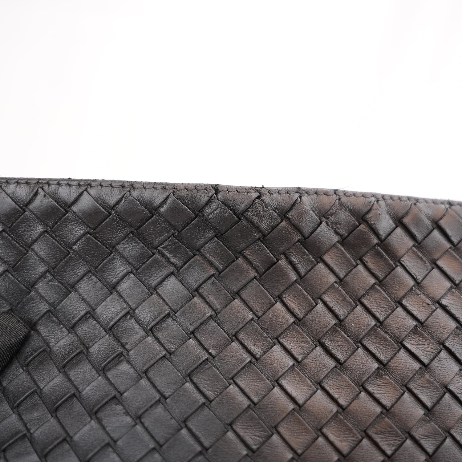 Bottega Veneta Intrecciato VN Borsa Messenger Uomo in Pelle Nappa Nera Crossbody Bag Artigianale