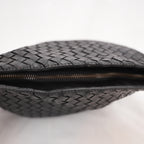 Bottega Veneta Intrecciato VN Borsa Messenger Uomo in Pelle Nappa Nera Crossbody Bag Artigianale