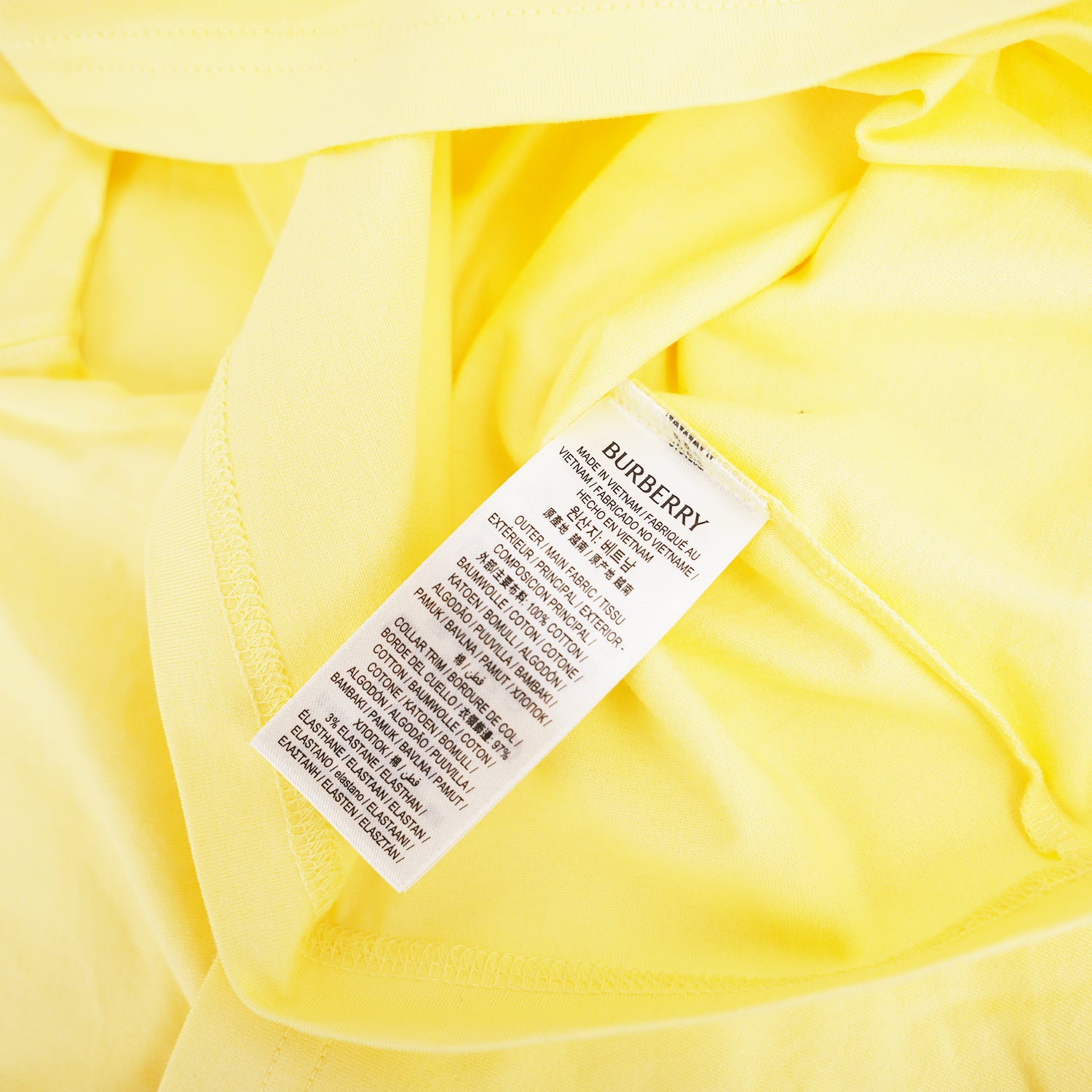 Burberry London Logo T-Shirt Yellow