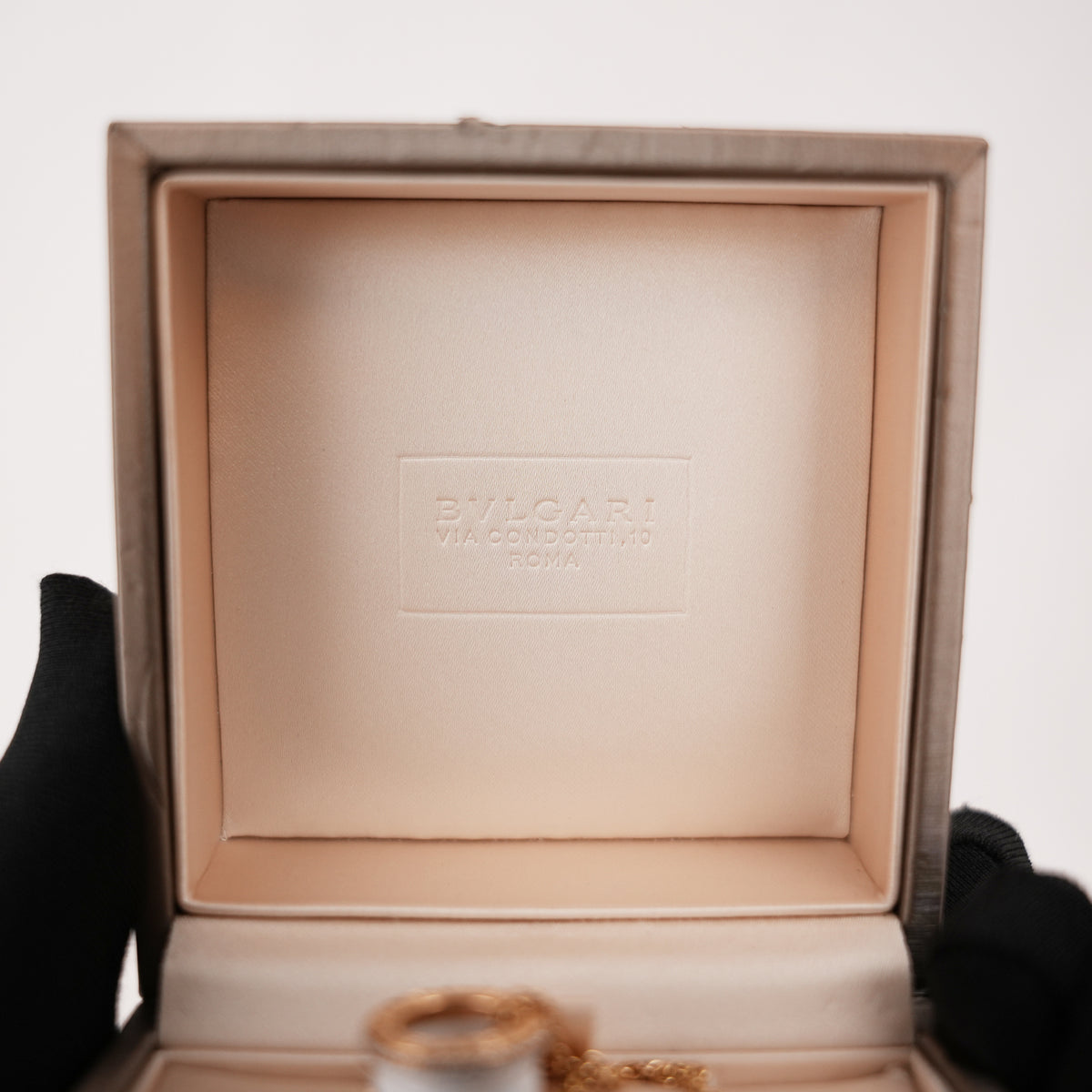BVLGARI B.zero1 Collana in Oro Rosa, Ceramica Bianca e Diamanti