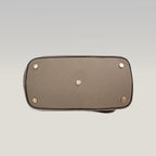 Bvlgari Isabella Rossellini Beige Canvas & Brown Leather Top Handle Bag