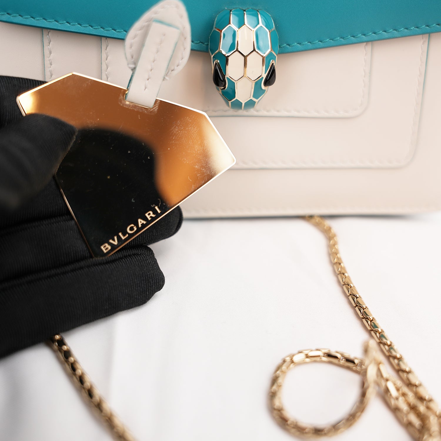 Bvlgari Serpenti Forever Mini WOC Multicolor Leather Chain Bag