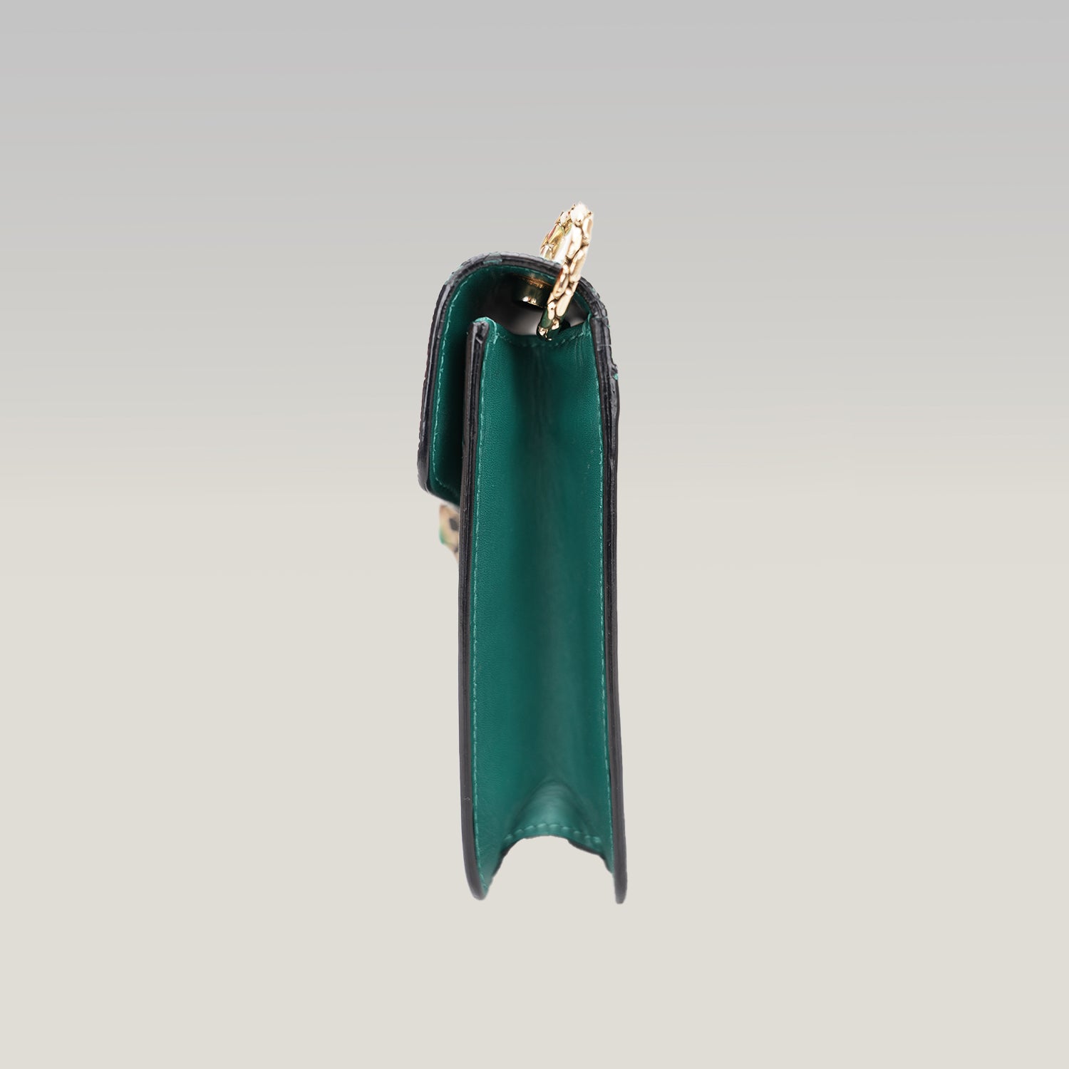 Bvlgari Serpenti Forever Small Crossbody Bag Verde in Pelle con Chiusura Snake Head