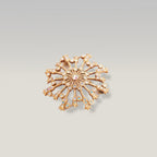 Givenchy Spilla Gioiello Dorata in Lega Metallica con Strass – Broche Vintage a Raggiera