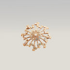 Givenchy Spilla Gioiello Dorata in Lega Metallica con Strass – Broche Vintage a Raggiera