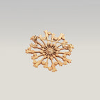 Givenchy Spilla Gioiello Dorata in Lega Metallica con Strass – Broche Vintage a Raggiera
