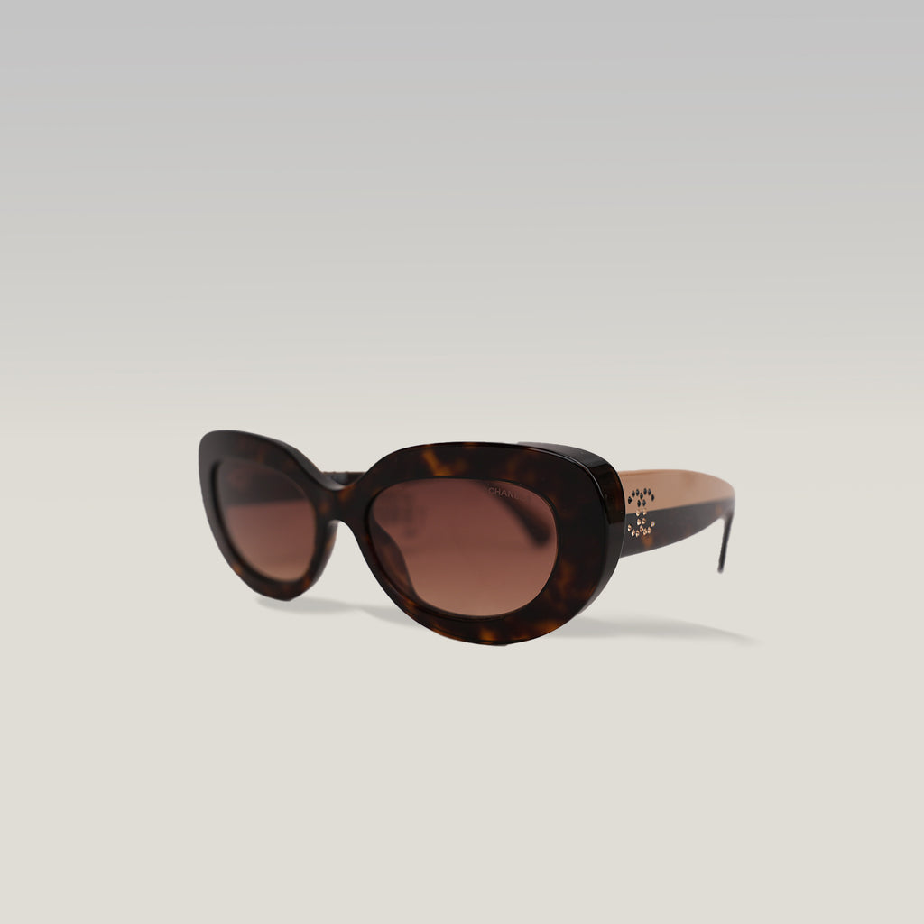 Chanel Square Optical Glasses in Dark Tortoiseshell Acetate