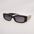 Chanel Rectangular Sunglasses with Pearl Detail – Black Acetate