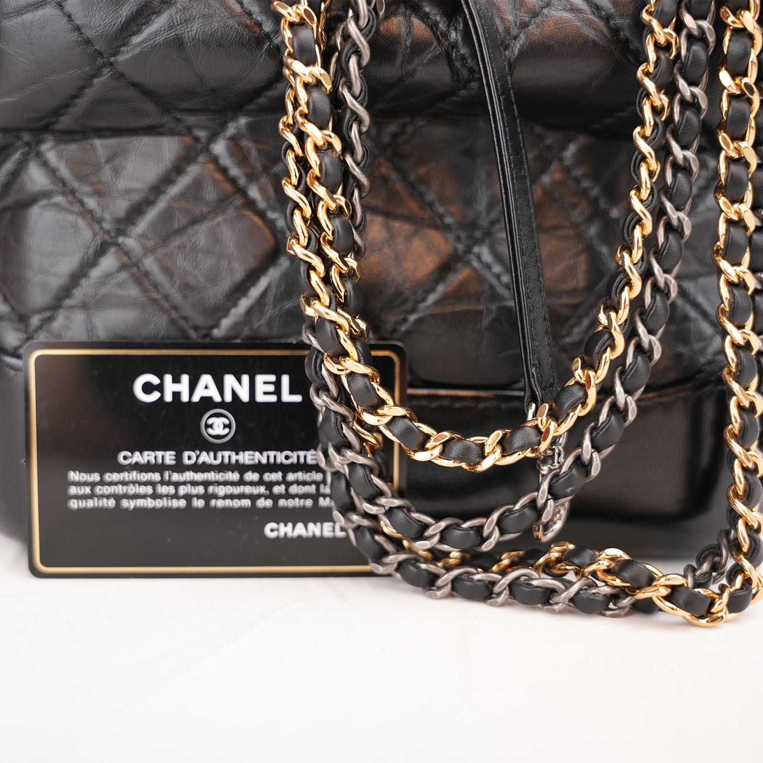 Chanel Gabrielle Small Hobo Borsa a Spalla in Pelle Nera Matelassé con Catena