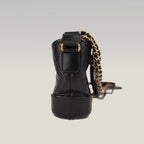 Chanel Gabrielle Small Hobo Borsa a Spalla in Pelle Nera Matelassé con Catena