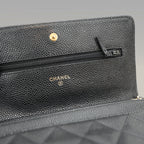 Chanel WOC Classic Nera Caviar Oro