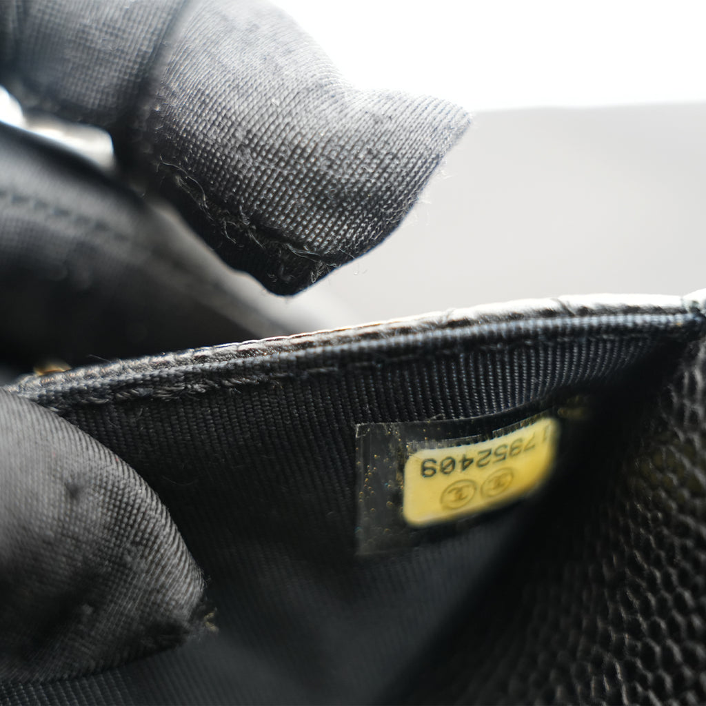 Chanel WOC Classic Nera Caviar Oro