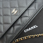 Chanel WOC Classic Nera Caviar Oro
