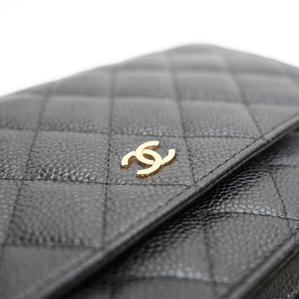 Chanel WOC Classic Nera Caviar Oro