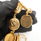 Chanel Rue Cambon Gold-Tone CC Medallion Bracelet Vintage 1980s