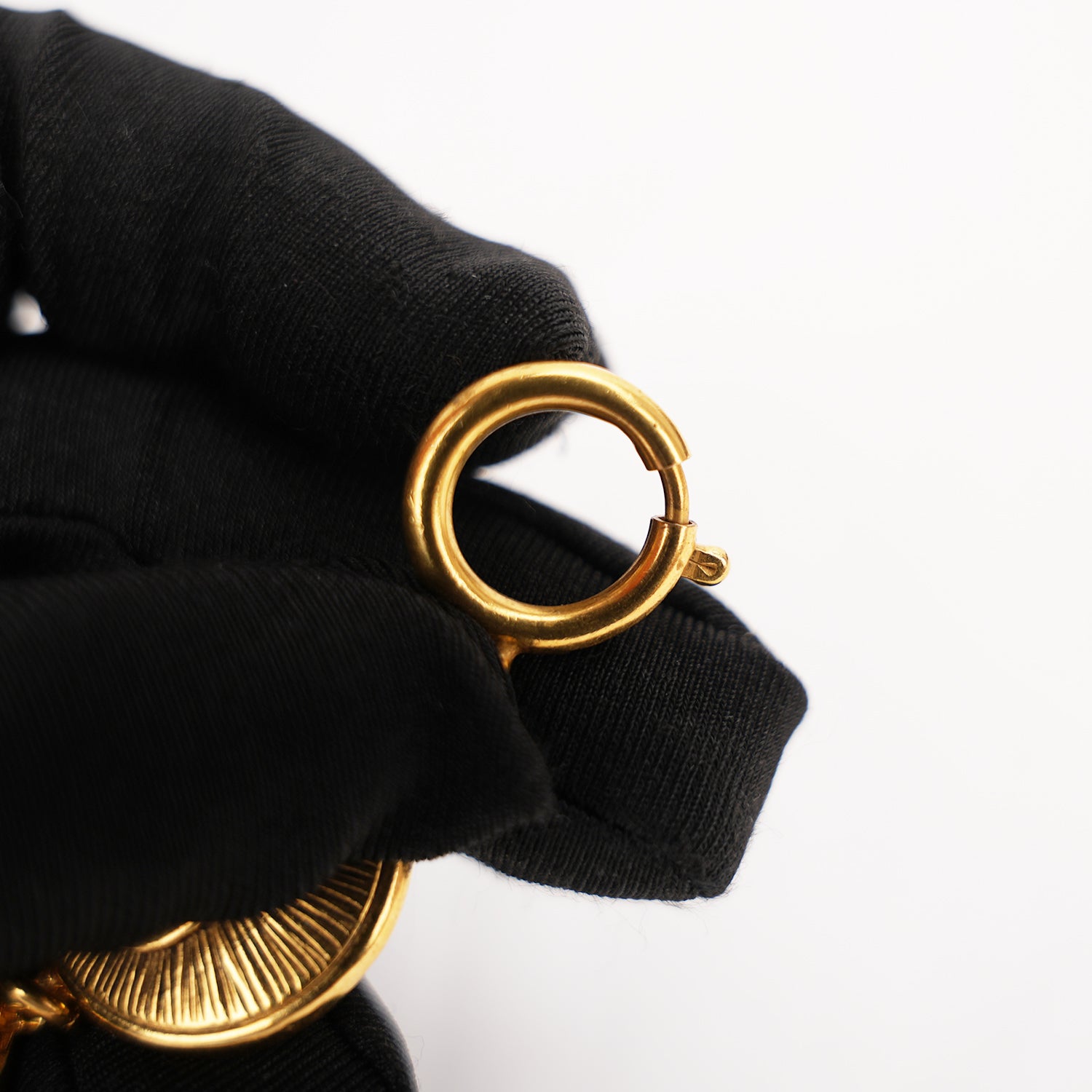 Chanel Rue Cambon Gold-Tone CC Medallion Bracelet Vintage 1980s