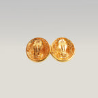 Chanel Orecchini a Clip Vintage Rotondi in Metallo Dorato con Logo Chanel – Bijoux Donna