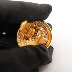 Chanel Orecchini a Clip Vintage Rotondi in Metallo Dorato con Logo Chanel – Bijoux Donna
