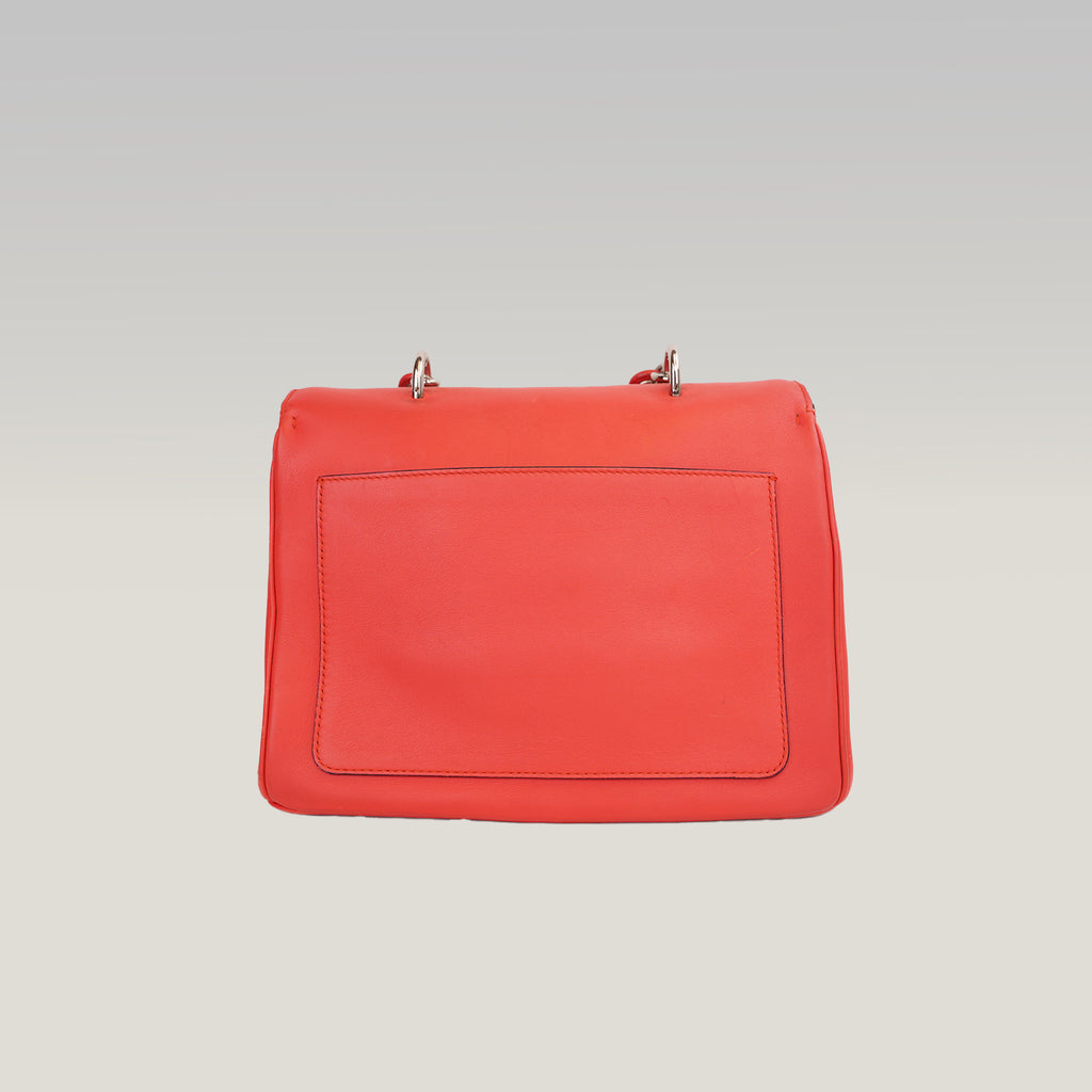 Dior Be Dior Small Rossa in Pelle con Manico Superiore e Tracolla