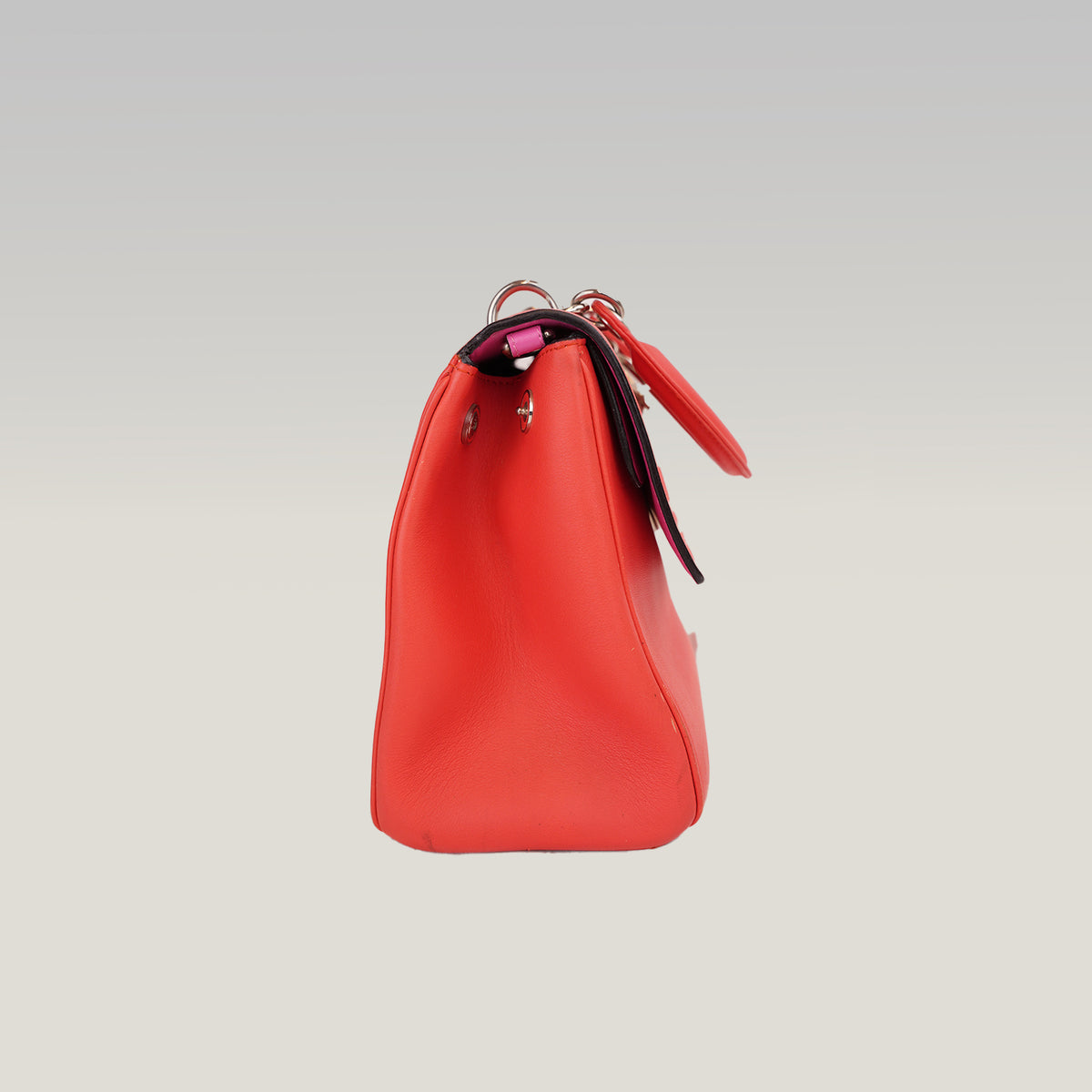 Dior Be Dior Small Rossa in Pelle con Manico Superiore e Tracolla
