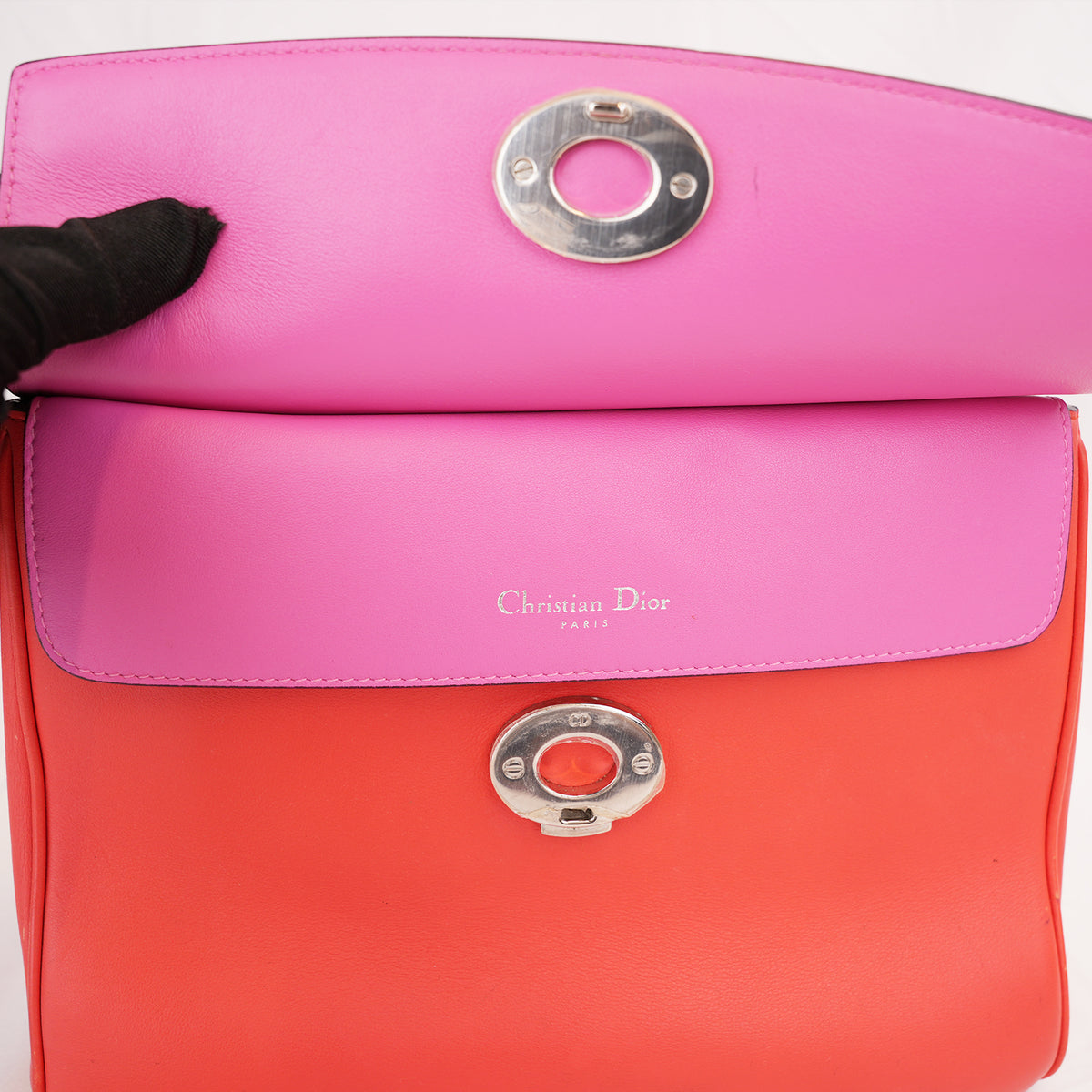 Dior Be Dior Small Rossa in Pelle con Manico Superiore e Tracolla