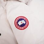 Canada Goose Victoria Parka Donna Bianco Piumino Lungo con Cappuccio e Pelliccia Giacca Invernale Antivento
