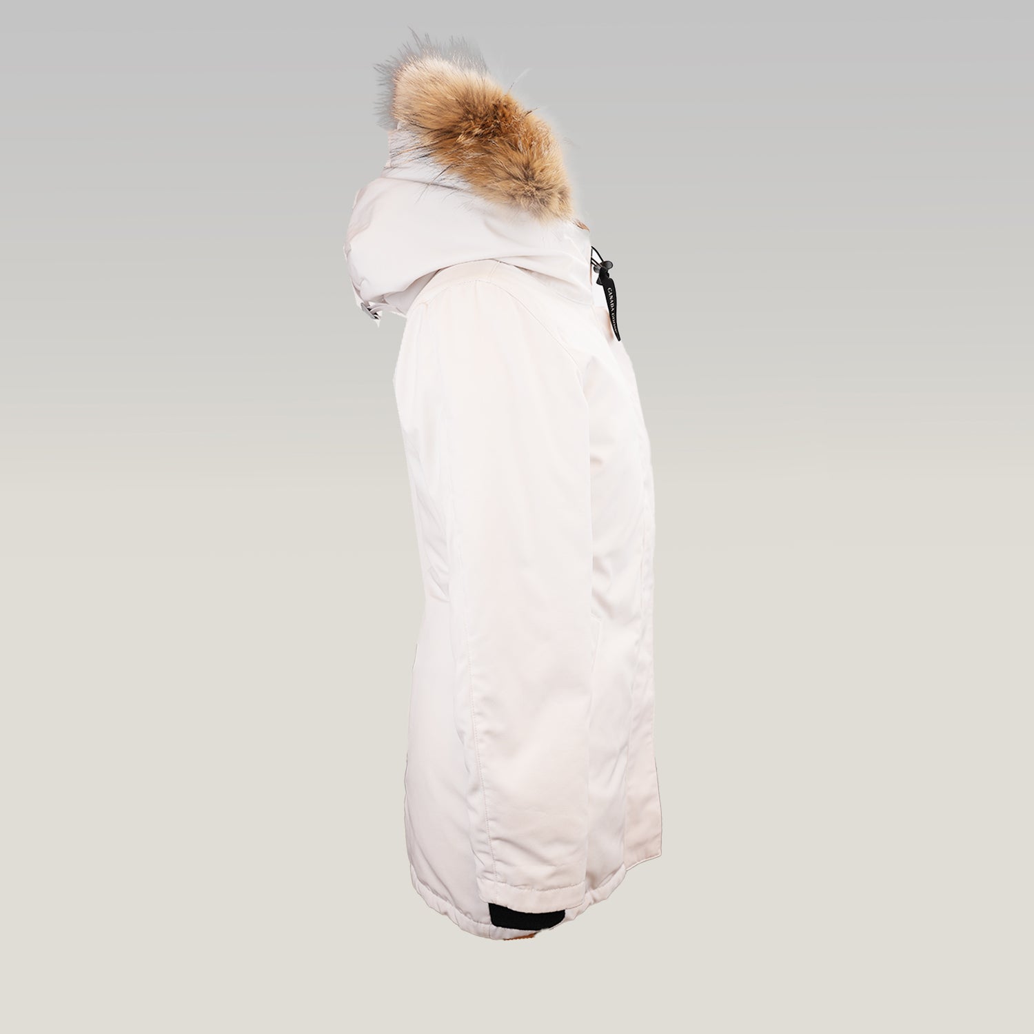 Canada Goose Victoria Parka Donna Bianco Piumino Lungo con Cappuccio e Pelliccia Giacca Invernale Antivento