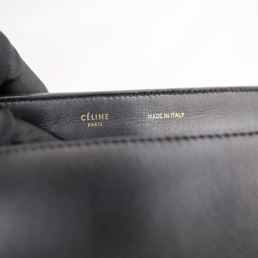 Celine Trapeze Leather Crossbody Bag in Blue and Taupe