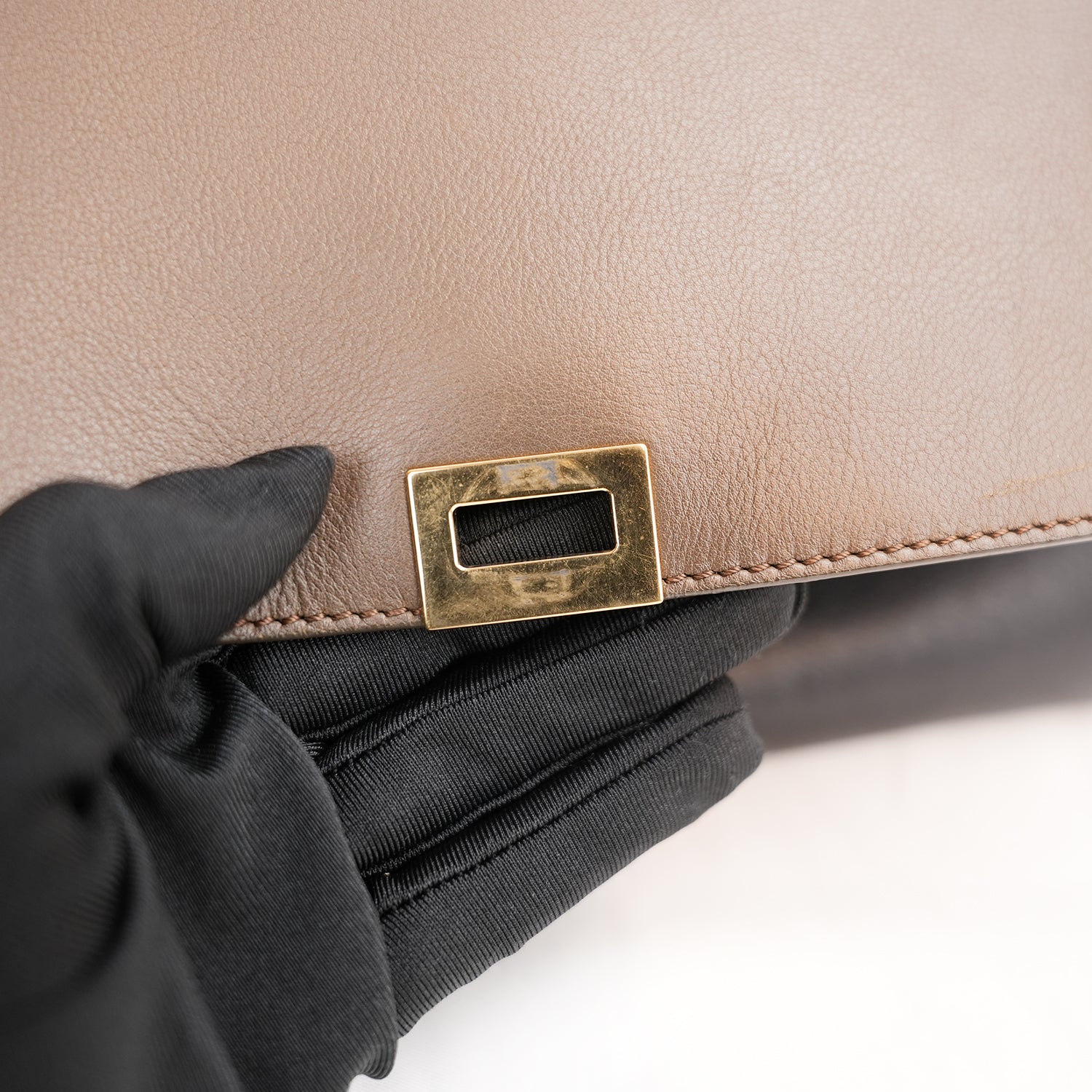 Celine Trapeze Leather Crossbody Bag in Blue and Taupe