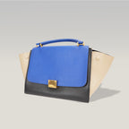 Celine Medium Trapeze Tri-Color Leather Top Handle & Shoulder Bag