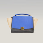 Celine Medium Trapeze Tri-Color Leather Top Handle & Shoulder Bag