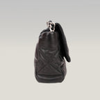 Chanel 19 Large Flap Bag Black Lambskin Quilted Leather Silver Hardware