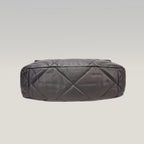 Chanel 19 Large Flap Bag Black Lambskin Quilted Leather Silver Hardware