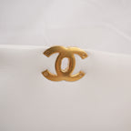 Chanel 19 Medium Flap Bag Beige in Pelle Matelassé con Catena Mista Oro e Argento