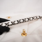 Chanel 19 Medium Flap Bag Beige in Pelle Matelassé con Catena Mista Oro e Argento