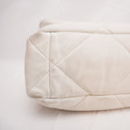 Chanel 19 Medium Flap Bag Beige in Pelle Matelassé con Catena Mista Oro e Argento