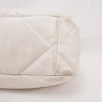 Chanel 19 Medium Flap Bag Beige in Pelle Matelassé con Catena Mista Oro e Argento