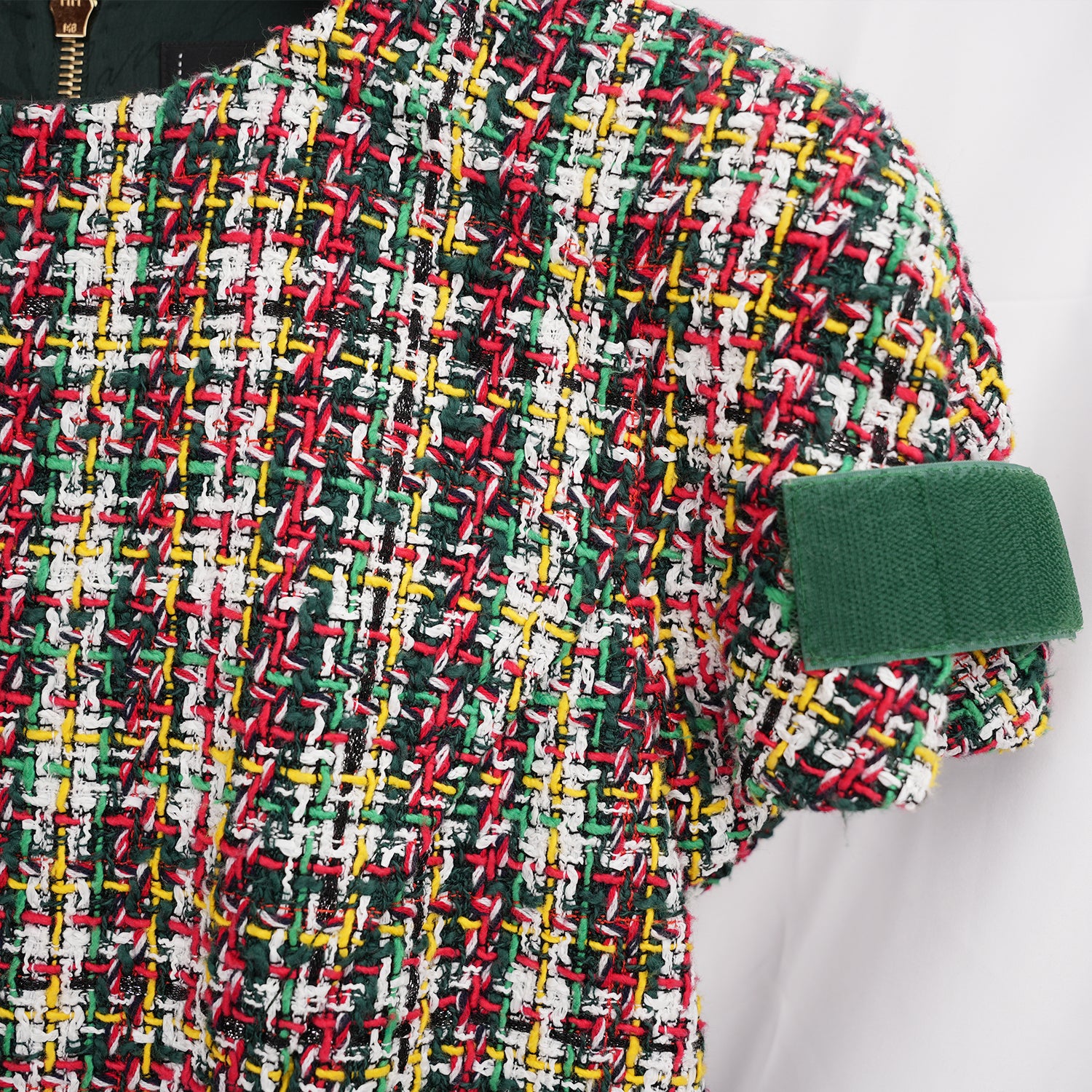 Chanel 2017 Tweed Dress Multicolor con Dettagli Verdi