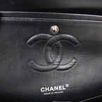 Chanel Classic Flap Medium Airline Limited Edition Nera in Raso Stampato 2016/17