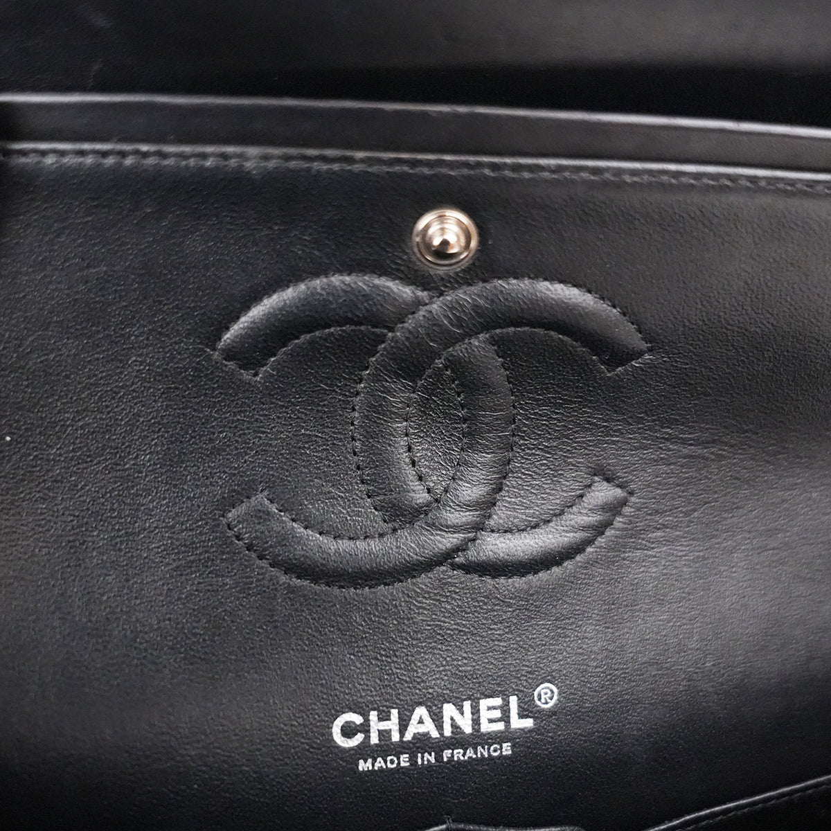 Chanel Classic Flap Medium Airline Limited Edition Nera in Raso Stampato 2016/17