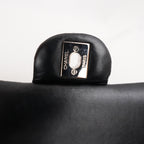 Chanel Classic Flap Medium Airline Limited Edition Nera in Raso Stampato 2016/17