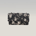 Chanel Classic Flap Medium Airline Limited Edition Nera in Raso Stampato 2016/17
