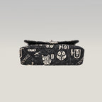 Chanel Classic Flap Medium Airline Limited Edition Nera in Raso Stampato 2016/17