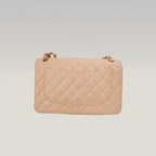 Chanel Classic Flap Jumbo Double Flap in Pelle di Vitello Beige Matelassé con Hardware Dorato – Serie 18