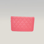 Chanel Boy WOC Rosa in Pelle Caviar Trapuntata con Hardware Dorato, Carta e Etichetta