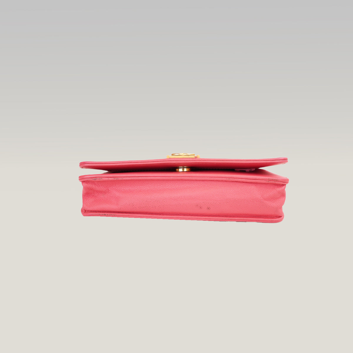 Chanel Boy WOC Rosa in Pelle Caviar Trapuntata con Hardware Dorato, Carta e Etichetta